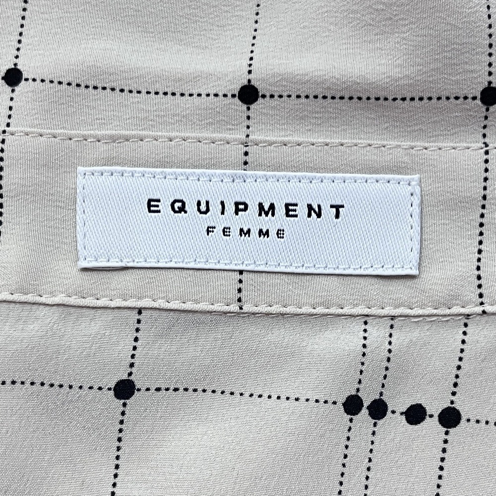 Equipment Femme 100% Silk Blouse Womens S Ivory Button Front Collared V-Neck - Picture 5 of 7